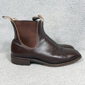 RM Williams Gardener Mens Size US 9 Wide Chelsea Boots Brown Leather